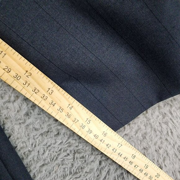 Gianelli Uomo 2 Piece Suit Mens 44L 36x30 Blue Double Breasted Jacket Pants Set - Picture 6 of 16